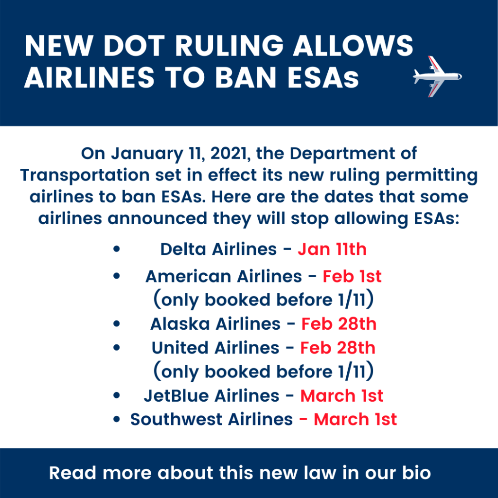 How the New DOT Regulations Will Impact ESAs in 2023 Your Top 9