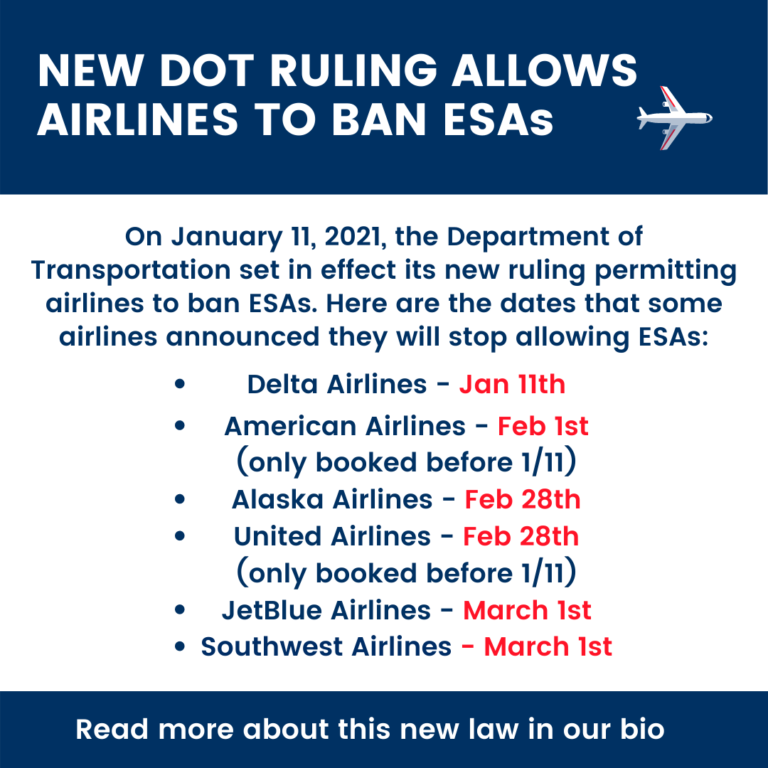 How the New DOT Regulations Will Impact ESAs in 2024 Your Top 9